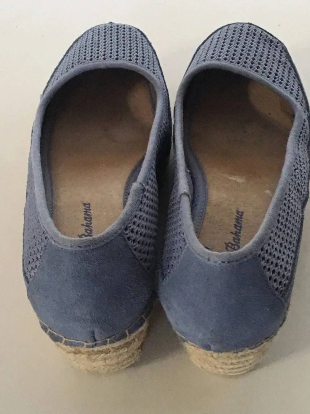 Tommy Bahama Blue Mesh Bellah Wedge Espadrilles Sz 7